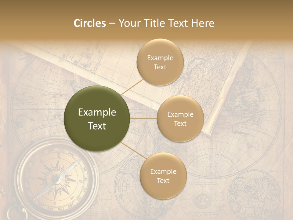 Old Map And Compass PowerPoint Template