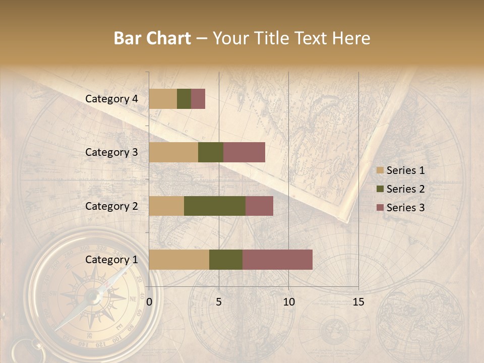 Old Map And Compass PowerPoint Template