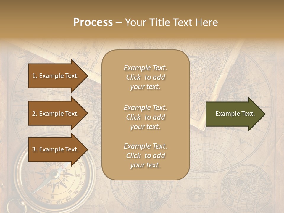 Old Map And Compass PowerPoint Template