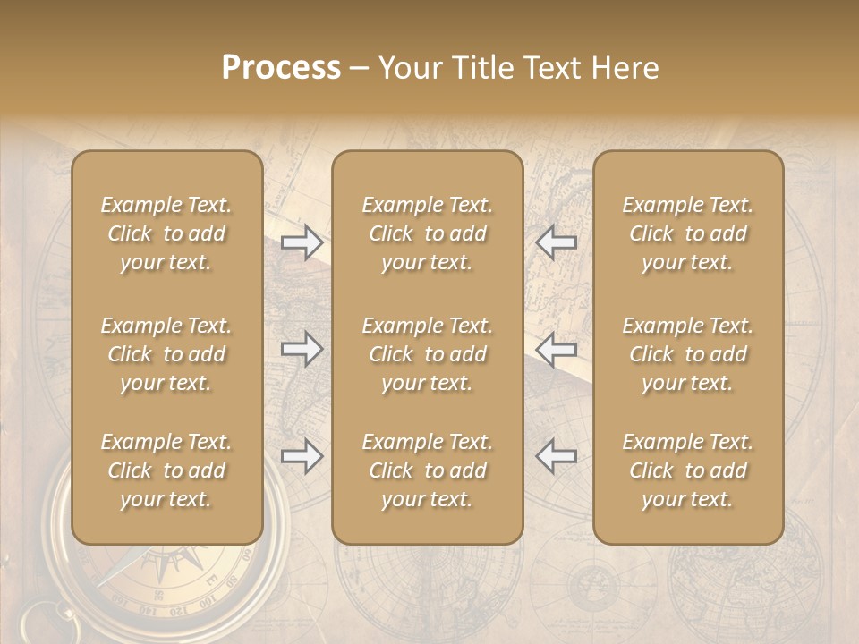 Old Map And Compass PowerPoint Template