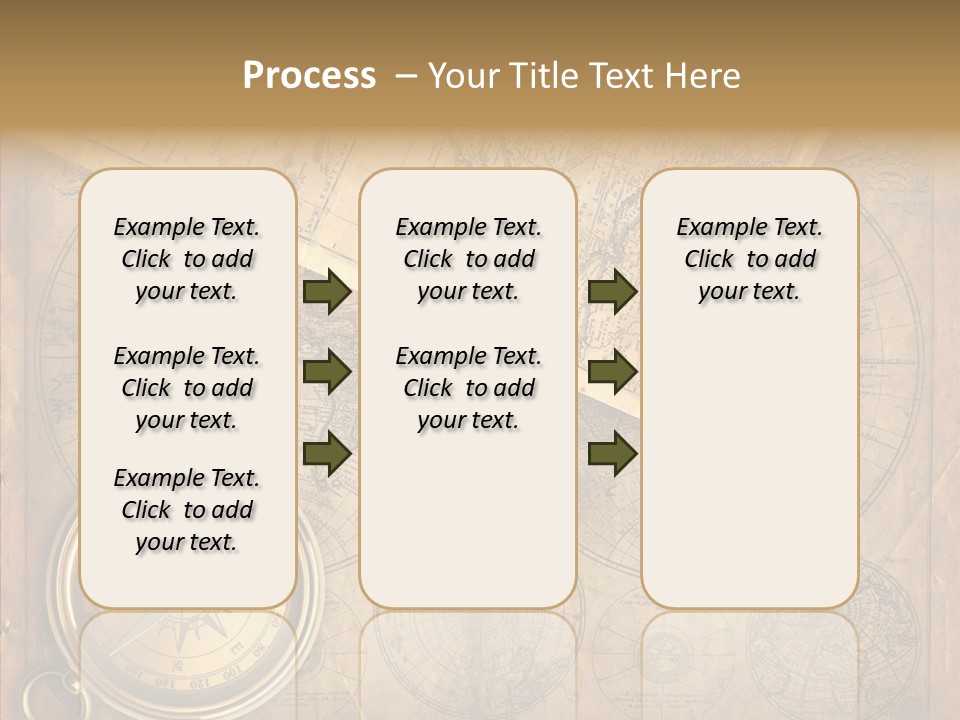 Old Map And Compass PowerPoint Template