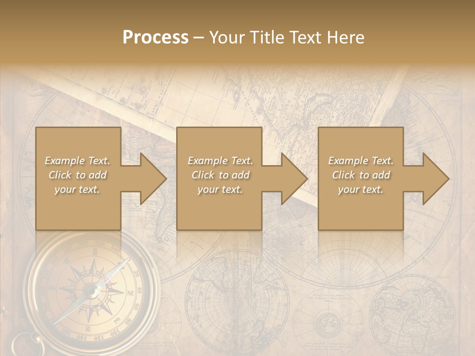 Old Map And Compass PowerPoint Template