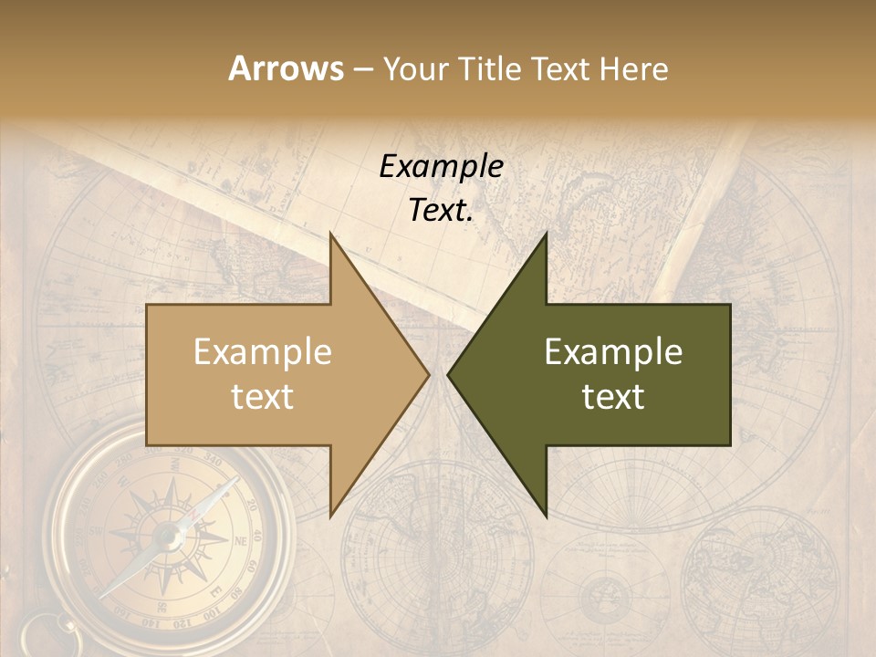 Old Map And Compass PowerPoint Template