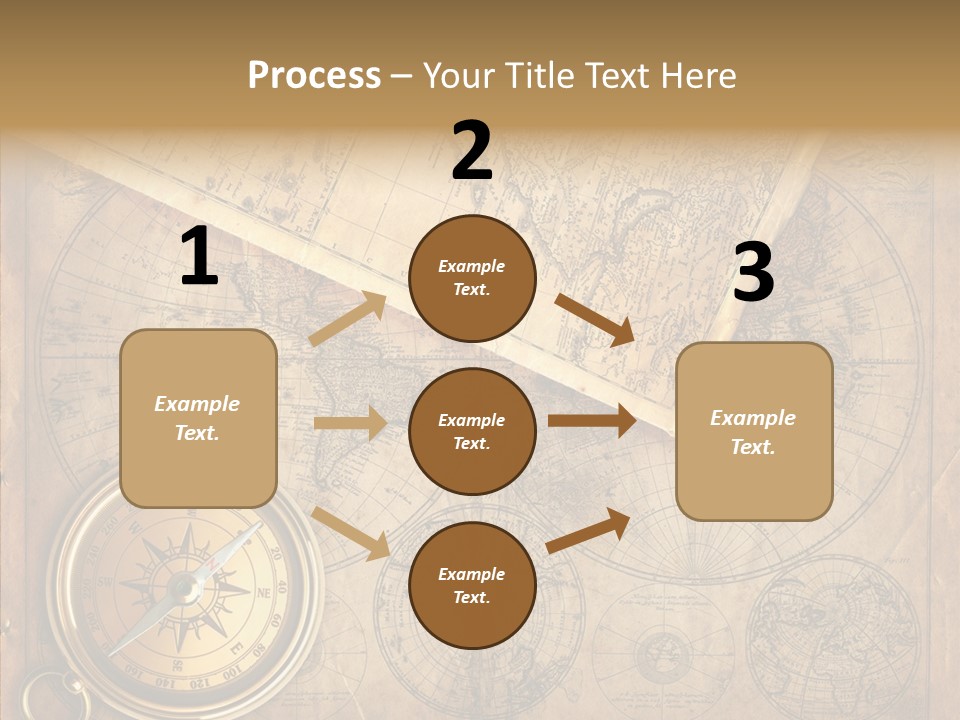 Old Map And Compass PowerPoint Template