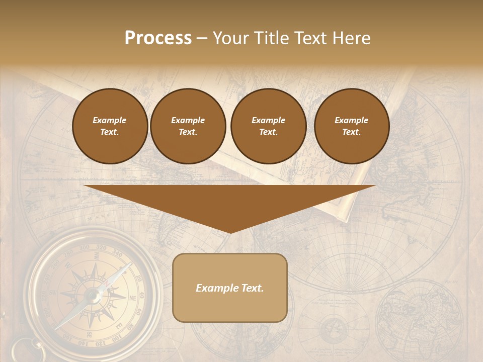 Old Map And Compass PowerPoint Template