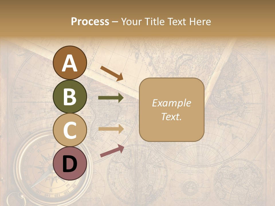 Old Map And Compass PowerPoint Template