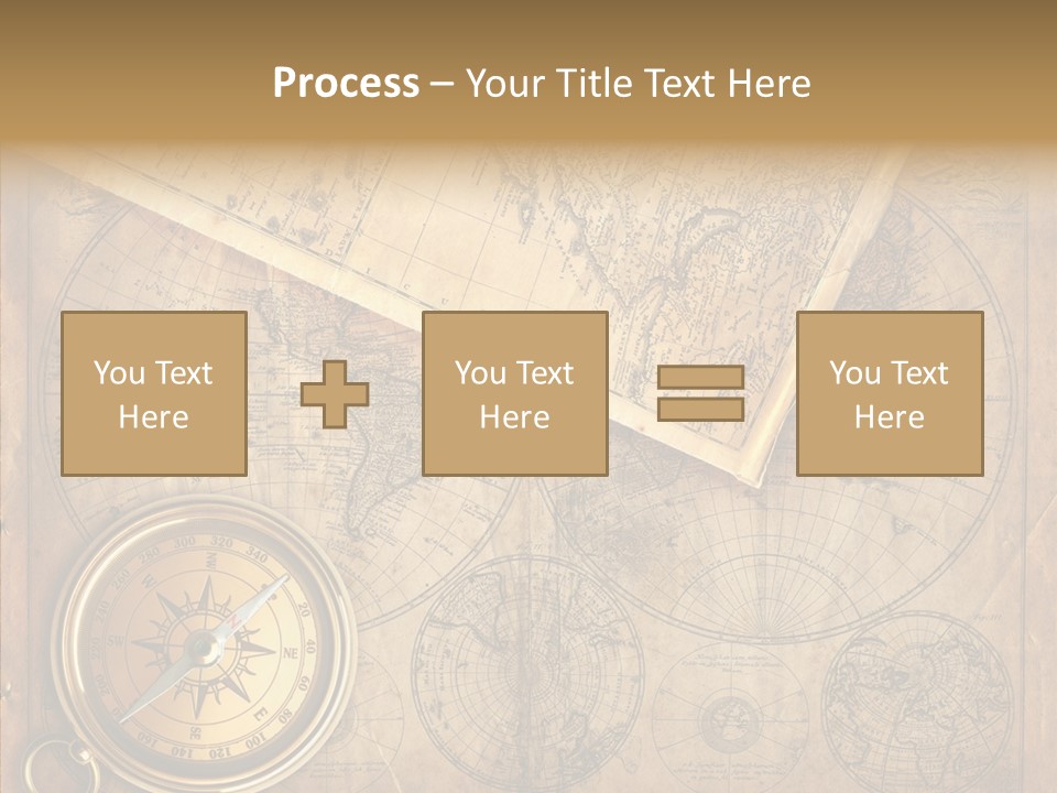 Old Map And Compass PowerPoint Template