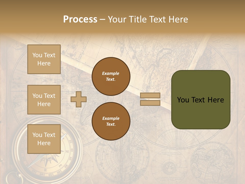 Old Map And Compass PowerPoint Template