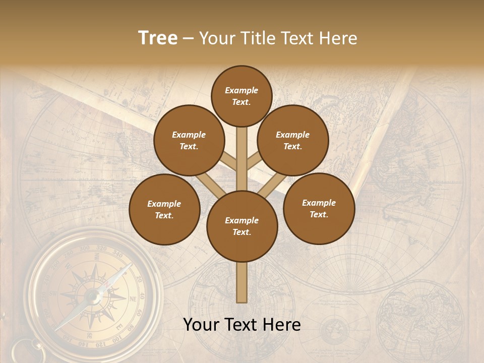 Old Map And Compass PowerPoint Template