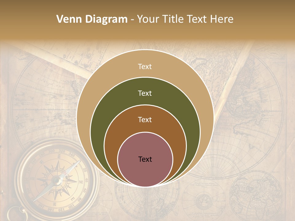 Old Map And Compass PowerPoint Template