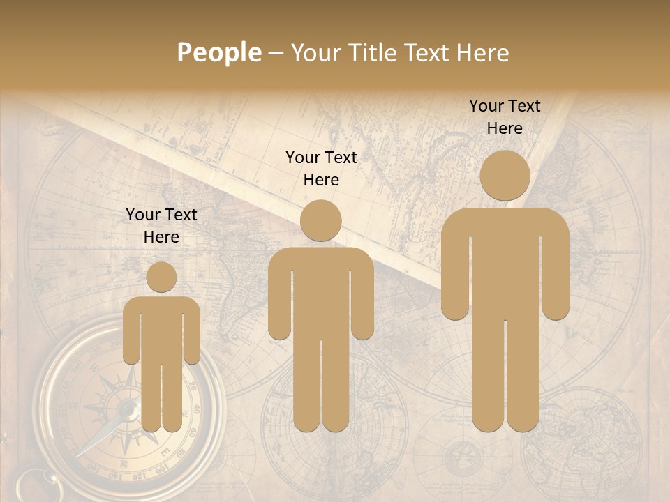 Old Map And Compass PowerPoint Template