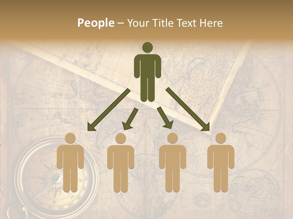 Old Map And Compass PowerPoint Template
