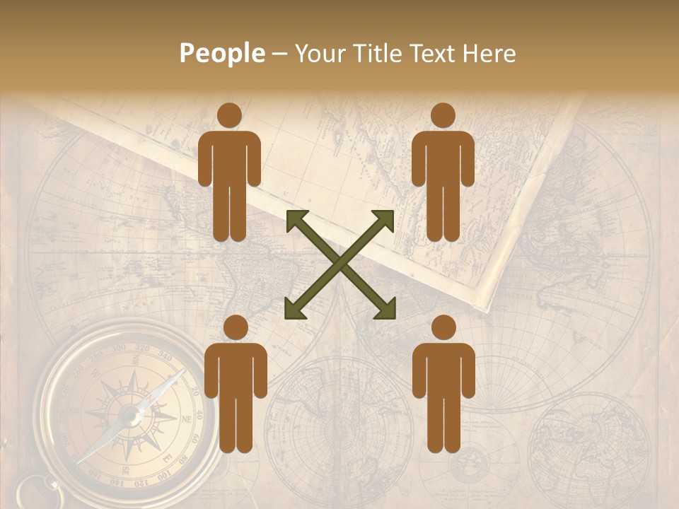 Old Map And Compass PowerPoint Template