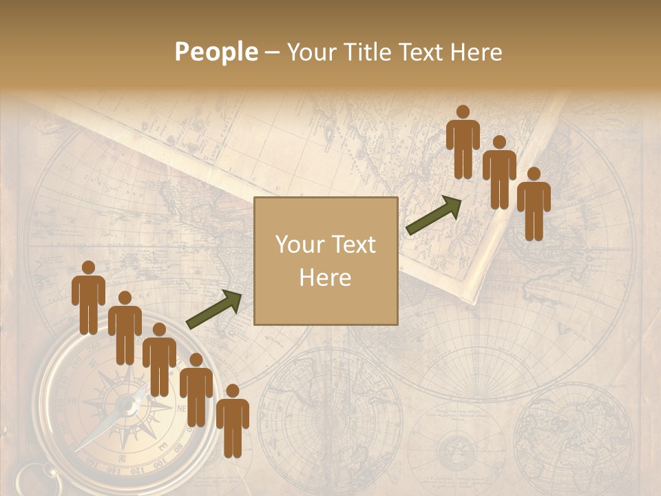 Old Map And Compass PowerPoint Template