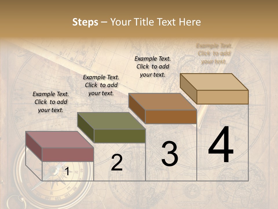 Old Map And Compass PowerPoint Template
