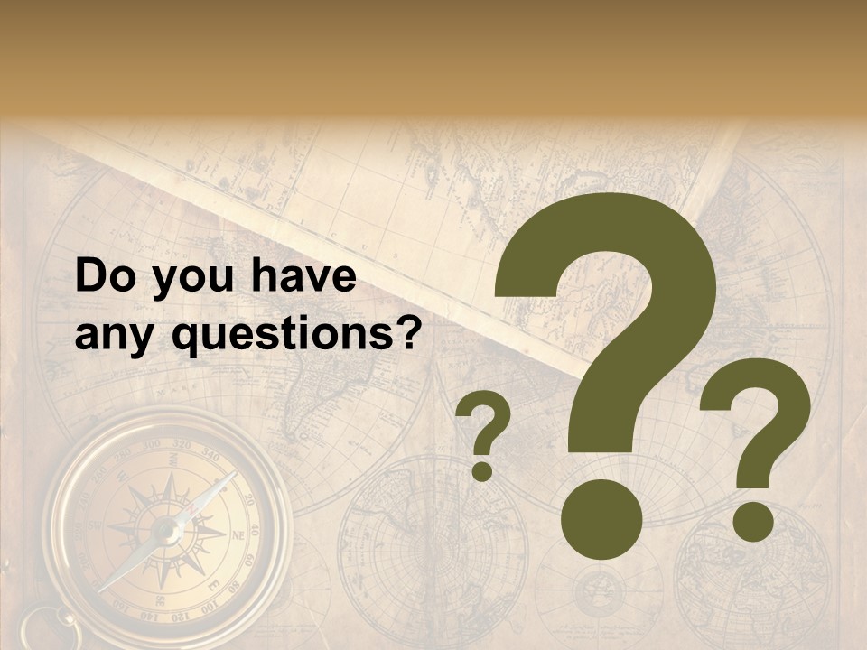 Old Map And Compass PowerPoint Template