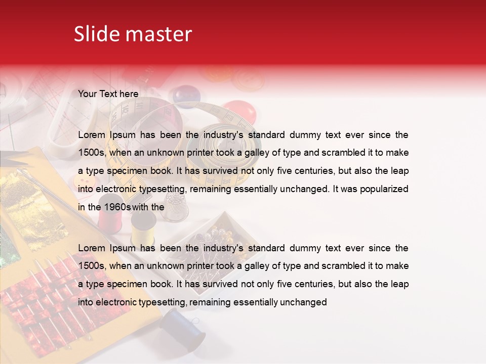 Sewing Tools PowerPoint Template