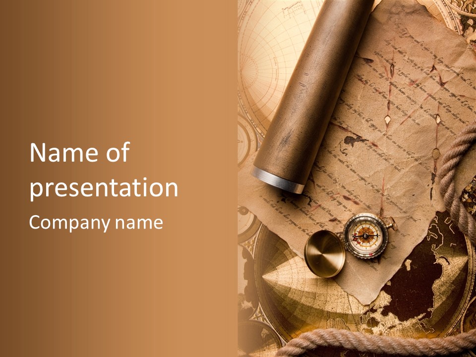 Old Treasure Map PowerPoint Template