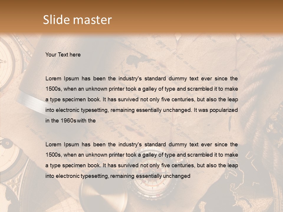 Old Treasure Map PowerPoint Template