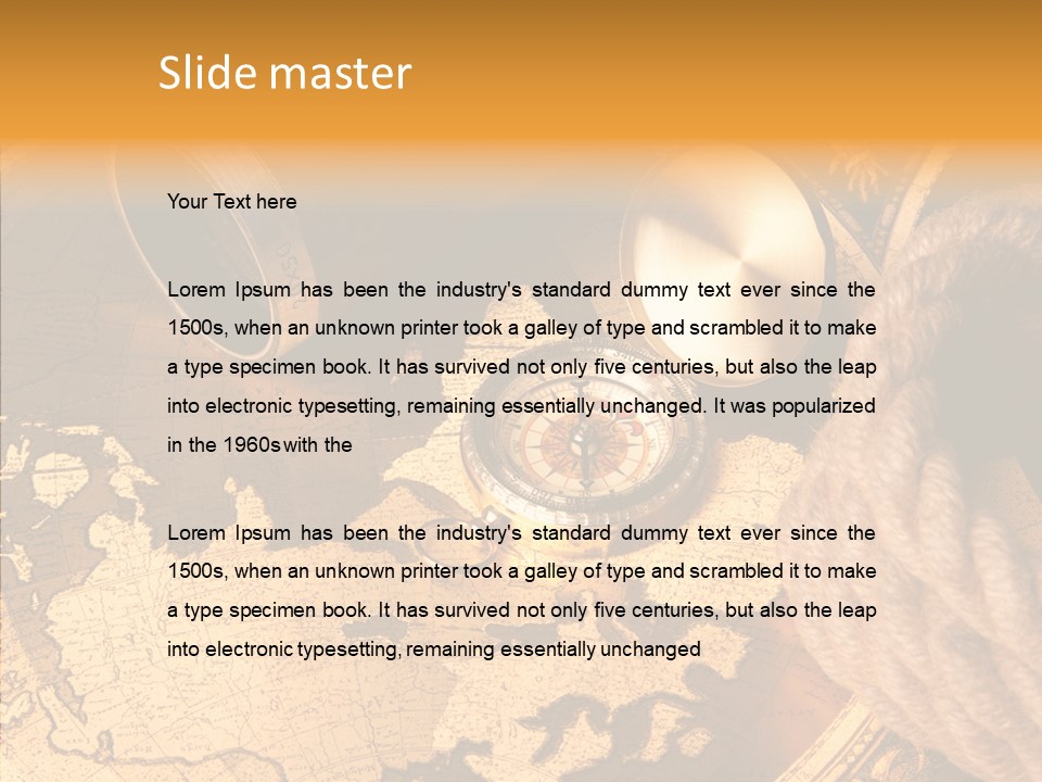 Old Navigation Maps PowerPoint Template