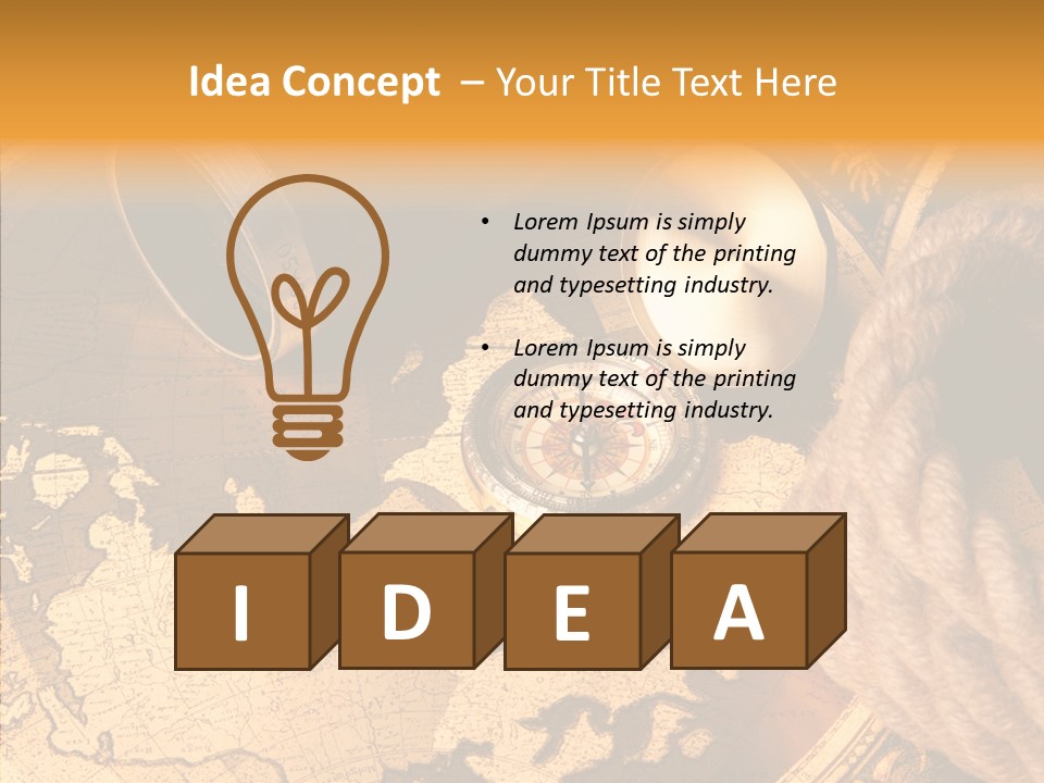 Old Navigation Maps PowerPoint Template