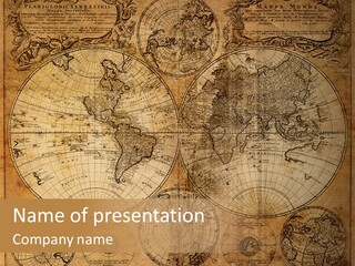 Old Map PowerPoint Template