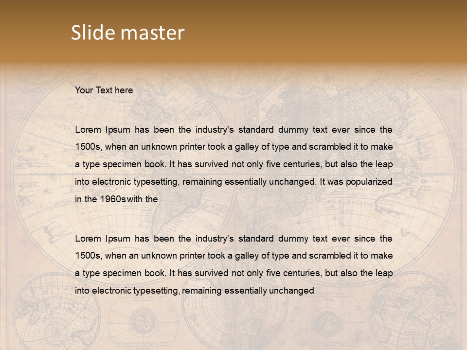 Old Map PowerPoint Template