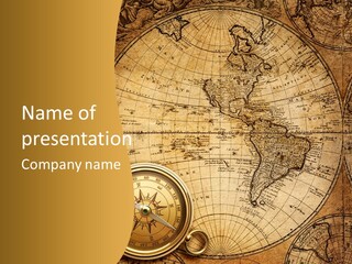 Vintage Map PowerPoint Template