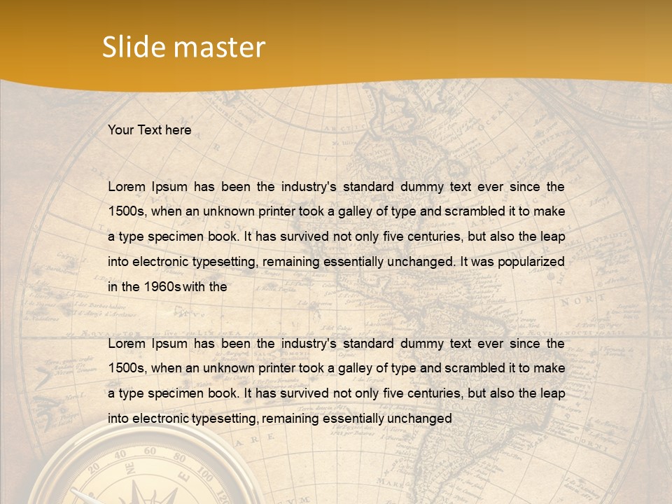 Vintage Map PowerPoint Template
