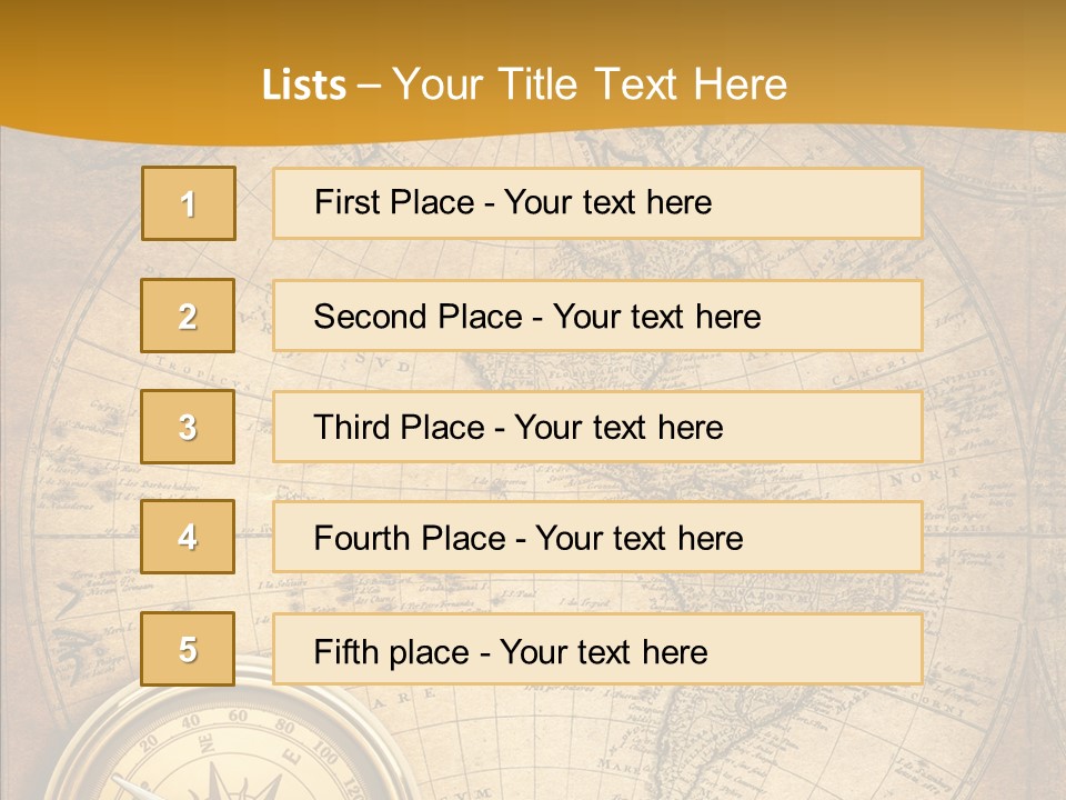 Vintage Map PowerPoint Template