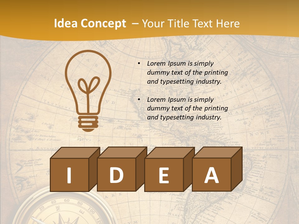 Vintage Map PowerPoint Template