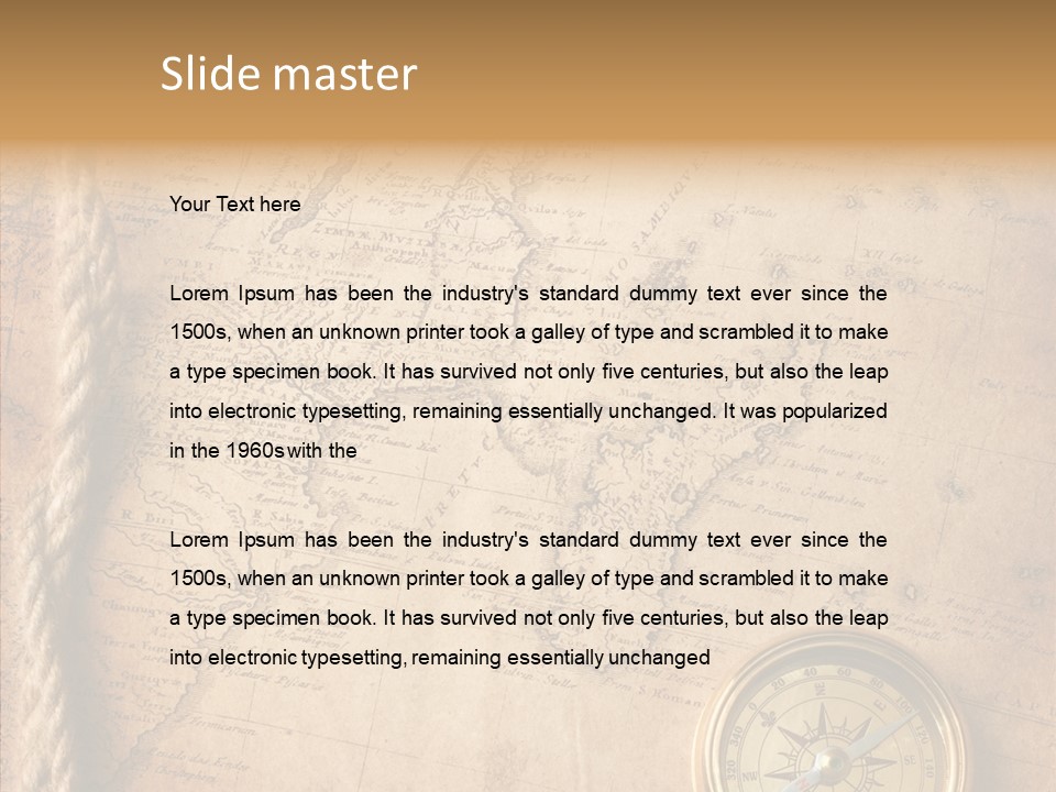 Century Map Jacket PowerPoint Template