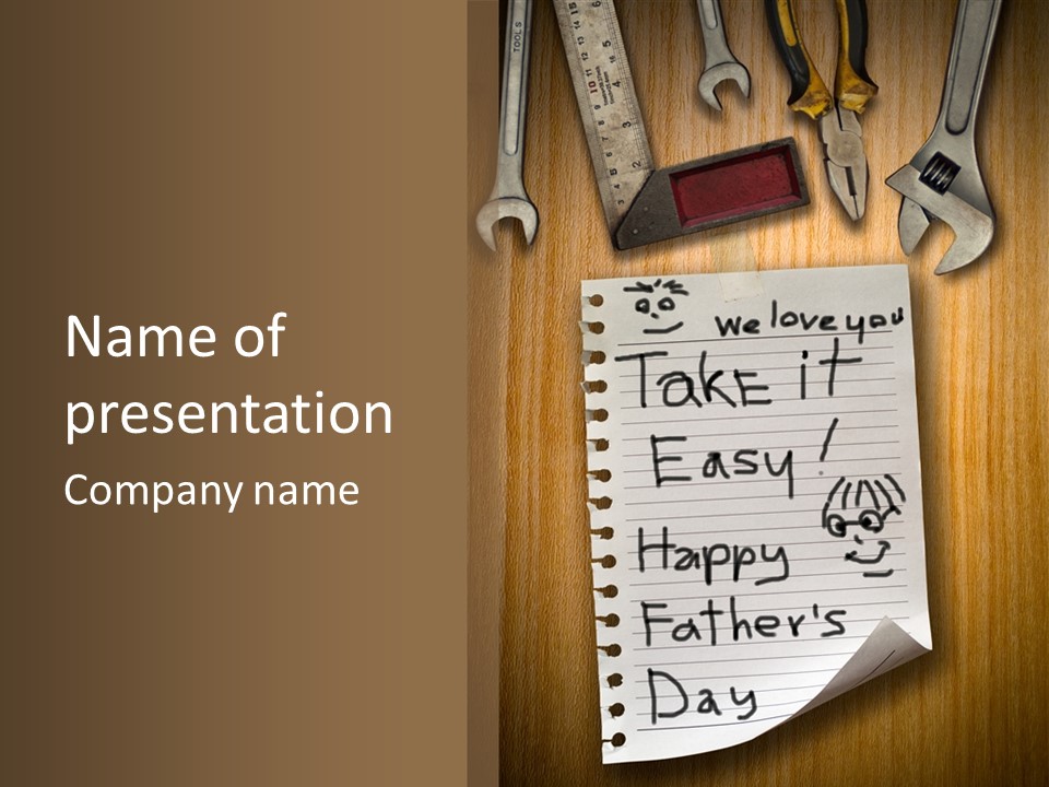Father's Day Handmade Gifts PowerPoint Template