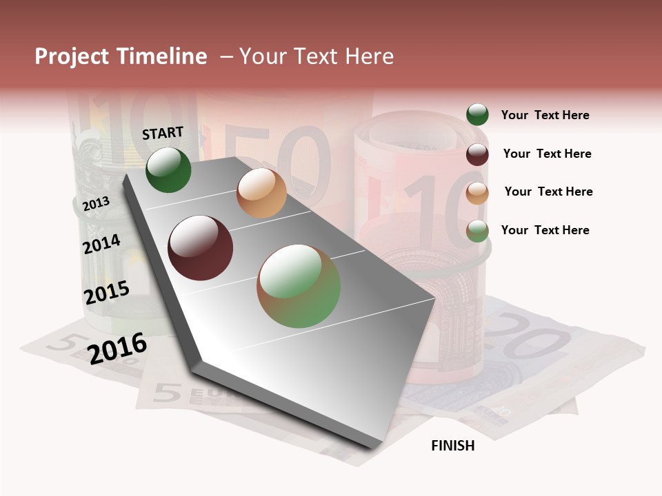 European Roll Euro PowerPoint Template