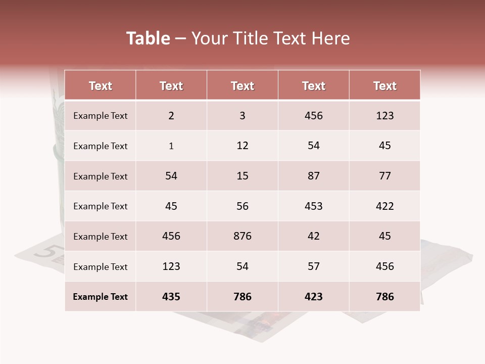 European Roll Euro PowerPoint Template
