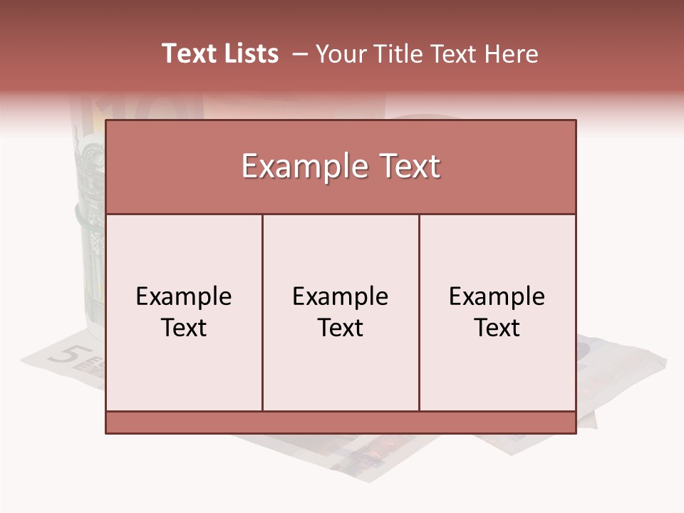 European Roll Euro PowerPoint Template