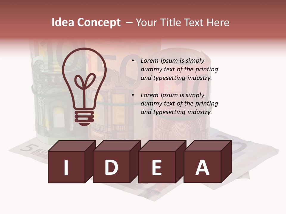 European Roll Euro PowerPoint Template