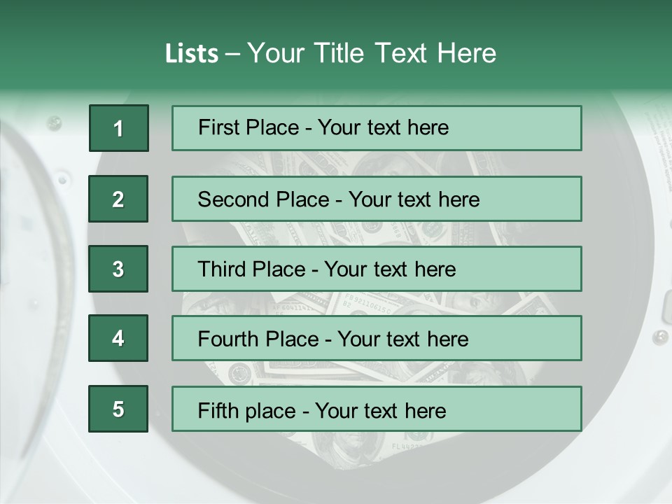 Money Laundry PowerPoint Template
