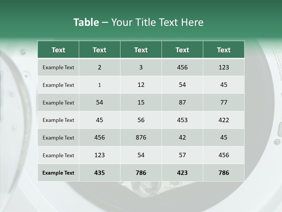 Money Laundry PowerPoint Template