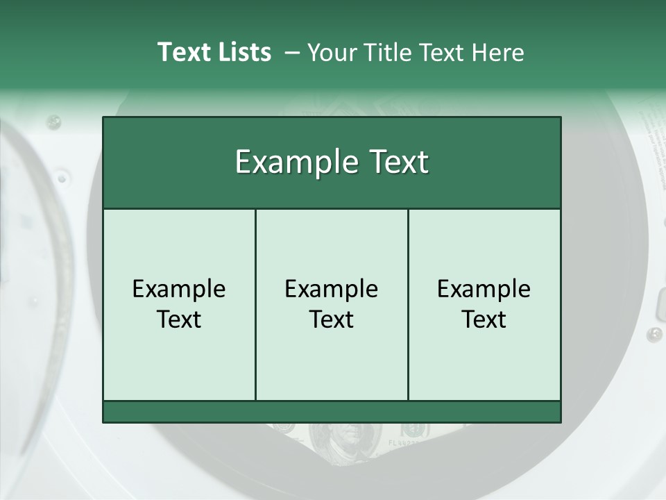 Money Laundry PowerPoint Template