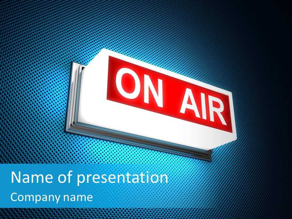 Radio On Air PowerPoint Template