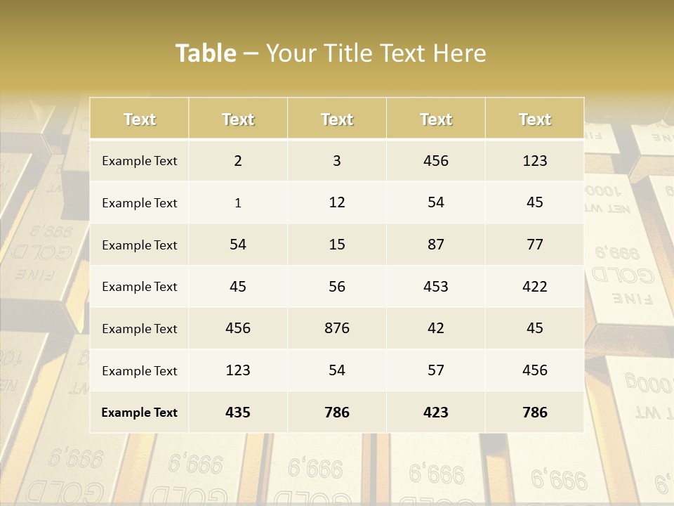 Dubai Gold PowerPoint Template