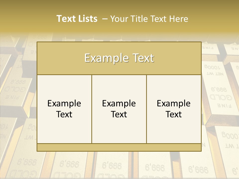 Dubai Gold PowerPoint Template