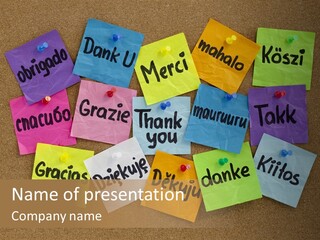 Thank You In Different Languages PowerPoint Template