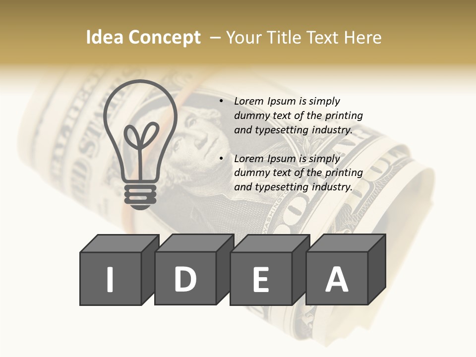 Usa 1 Dollar PowerPoint Template