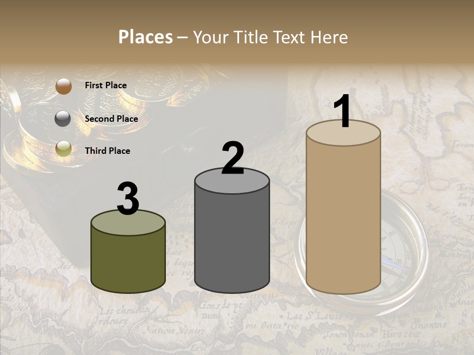 Treasure Chest And Map PowerPoint Template