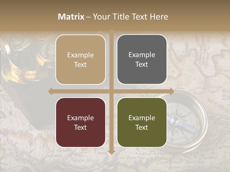 Treasure Chest And Map PowerPoint Template