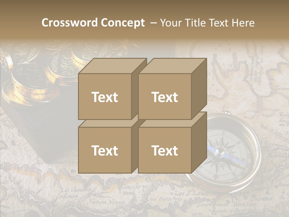 Treasure Chest And Map PowerPoint Template