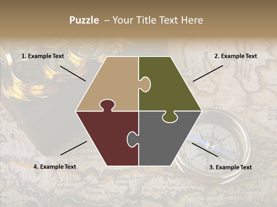 Treasure Chest And Map PowerPoint Template