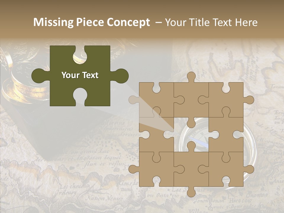 Treasure Chest And Map PowerPoint Template